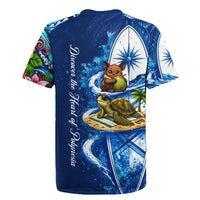 American Samoa Pago Pago Rugby Jersey Sea Turtle And Fruit Bat - Tropical Hibiscus Flowers Polynesian TS04 - Polynesian Pride