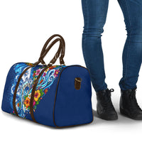 American Samoa Pago Pago Travel Bag Sea Turtle And Fruit Bat - Tropical Hibiscus Flowers Polynesian TS04 - Polynesian Pride