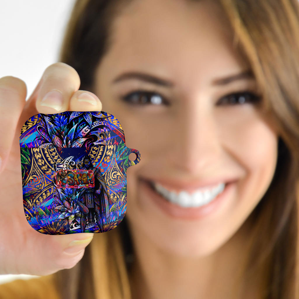 American Samoa Warrior AirPods Case Polynesian Fruit Bat Talofa Urban Graffiti Street Art TS04 - Polynesian Pride