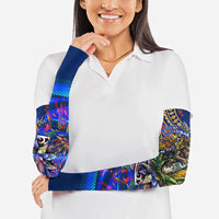 American Samoa Warrior Arm Sleeves Polynesian Fruit Bat Talofa Urban Graffiti Street Art TS04 - Polynesian Pride