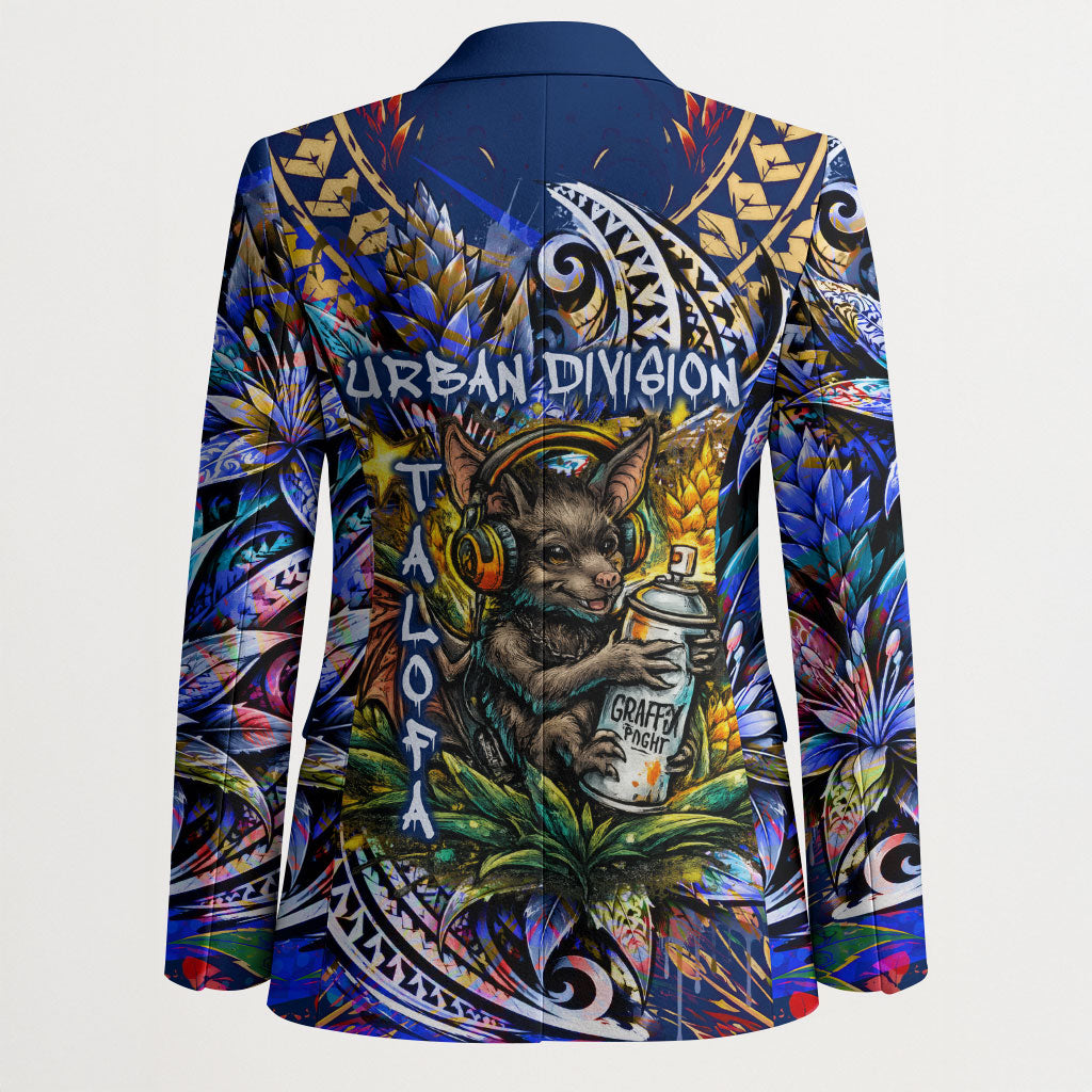 American Samoa Warrior Blazer Polynesian Fruit Bat Talofa Urban Graffiti Street Art TS04 - Polynesian Pride