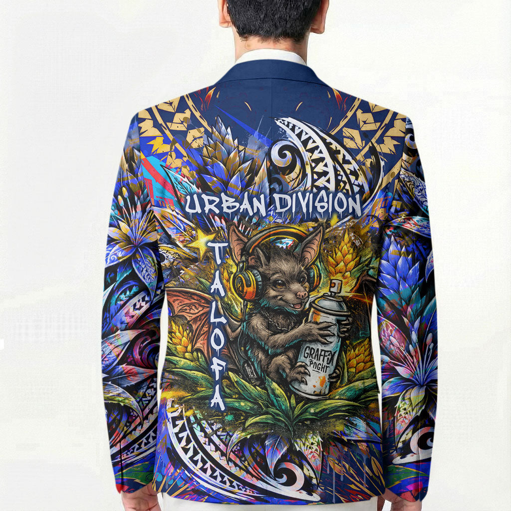 American Samoa Warrior Blazer Polynesian Fruit Bat Talofa Urban Graffiti Street Art TS04 - Polynesian Pride