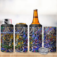 American Samoa Warrior 4 in 1 Can Cooler Tumbler Polynesian Fruit Bat Talofa Urban Graffiti Street Art TS04 - Polynesian Pride