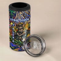 American Samoa Warrior 4 in 1 Can Cooler Tumbler Polynesian Fruit Bat Talofa Urban Graffiti Street Art TS04 - Polynesian Pride