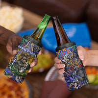American Samoa Warrior 4 in 1 Can Cooler Tumbler Polynesian Fruit Bat Talofa Urban Graffiti Street Art TS04 - Polynesian Pride