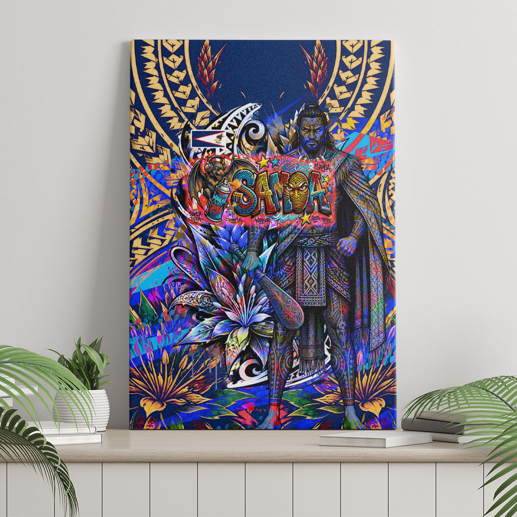 American Samoa Warrior Canvas Wall Art Polynesian Fruit Bat Talofa Urban Graffiti Street Art TS04 - Polynesian Pride