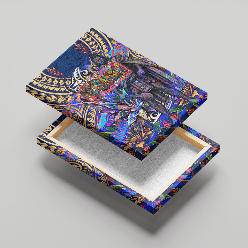 American Samoa Warrior Canvas Wall Art Polynesian Fruit Bat Talofa Urban Graffiti Street Art TS04 - Polynesian Pride