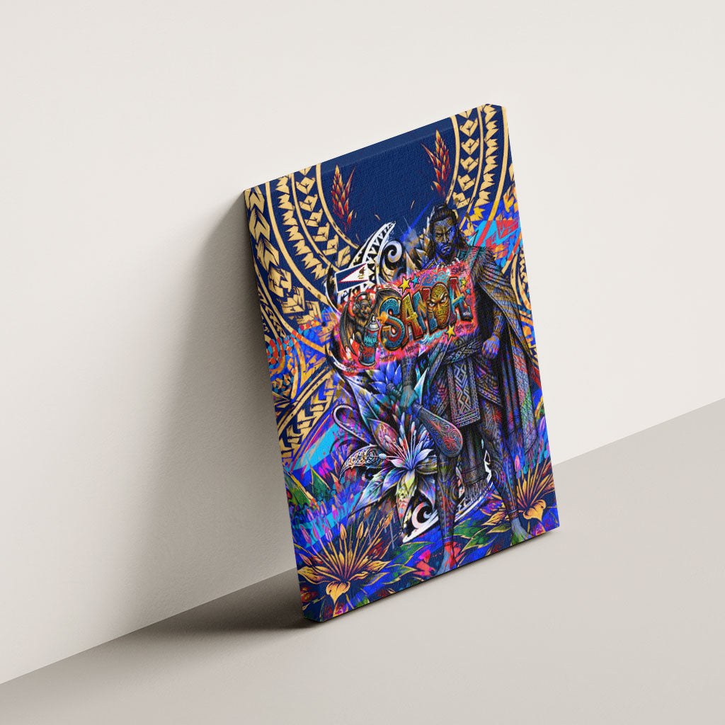 American Samoa Warrior Canvas Wall Art Polynesian Fruit Bat Talofa Urban Graffiti Street Art TS04 - Polynesian Pride