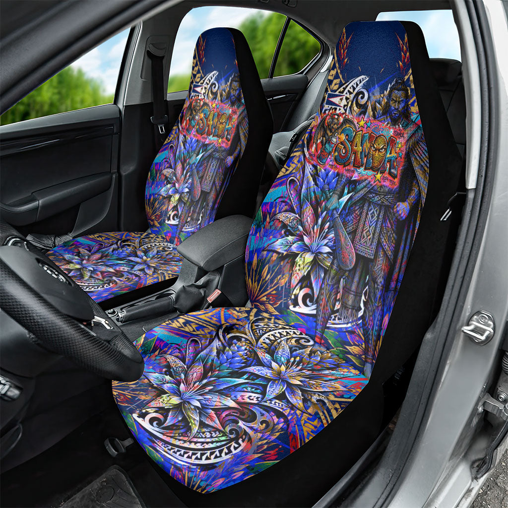 American Samoa Warrior Car Seat Cover Polynesian Fruit Bat Talofa Urban Graffiti Street Art TS04 - Polynesian Pride