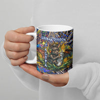 American Samoa Warrior Ceramic Mug Polynesian Fruit Bat Talofa Urban Graffiti Street Art TS04 - Polynesian Pride