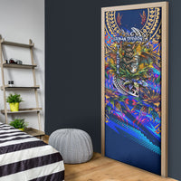 American Samoa Warrior Door Cover Polynesian Fruit Bat Talofa Urban Graffiti Street Art TS04 - Polynesian Pride