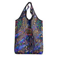 American Samoa Warrior Grocery Bag Polynesian Fruit Bat Talofa Urban Graffiti Street Art TS04 - Polynesian Pride