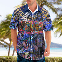 American Samoa Warrior Hawaiian Shirt Polynesian Fruit Bat Talofa Urban Graffiti Street Art TS04 - Polynesian Pride