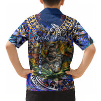 American Samoa Warrior Hawaiian Shirt Polynesian Fruit Bat Talofa Urban Graffiti Street Art TS04 - Polynesian Pride