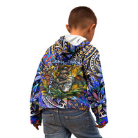 American Samoa Warrior Kid Hoodie Polynesian Fruit Bat Talofa Urban Graffiti Street Art TS04 - Polynesian Pride