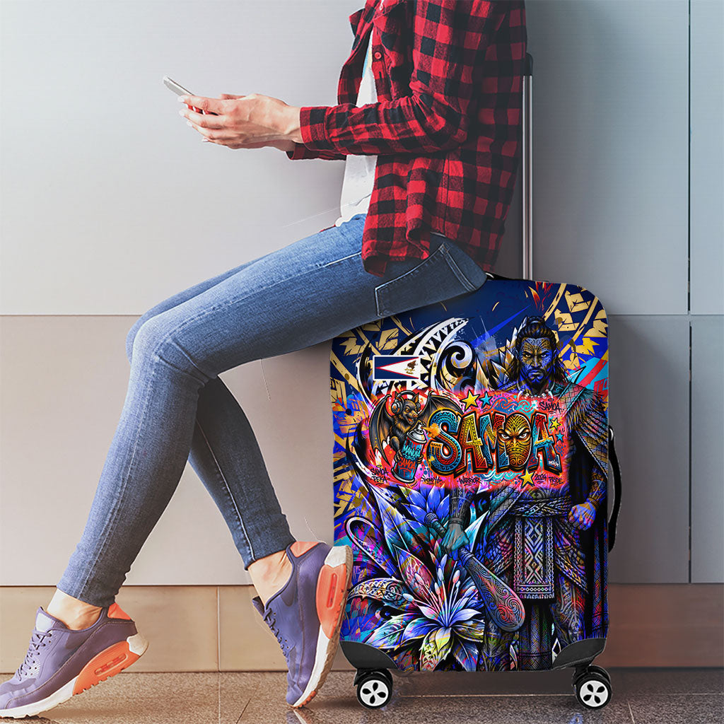 American Samoa Warrior Luggage Cover Polynesian Fruit Bat Talofa Urban Graffiti Street Art TS04 - Polynesian Pride