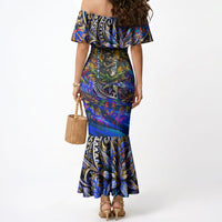 American Samoa Warrior Mermaid Dress Polynesian Fruit Bat Talofa Urban Graffiti Street Art TS04 - Polynesian Pride