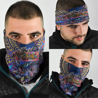 American Samoa Warrior Neck Gaiter Polynesian Fruit Bat Talofa Urban Graffiti Street Art TS04 - Polynesian Pride