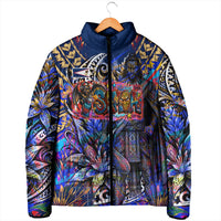 American Samoa Warrior Padded Jacket Polynesian Fruit Bat Talofa Urban Graffiti Street Art TS04 - Polynesian Pride