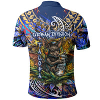American Samoa Warrior Polo Shirt Polynesian Fruit Bat Talofa Urban Graffiti Street Art TS04 - Polynesian Pride