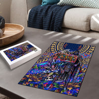 American Samoa Warrior Puzzle Polynesian Fruit Bat Talofa Urban Graffiti Street Art TS04 - Polynesian Pride