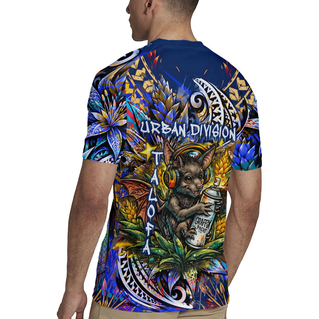 American Samoa Warrior Rugby Jersey Polynesian Fruit Bat Talofa Urban Graffiti Street Art TS04 - Polynesian Pride