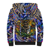 American Samoa Warrior Sherpa Hoodie Polynesian Fruit Bat Talofa Urban Graffiti Street Art TS04 - Polynesian Pride