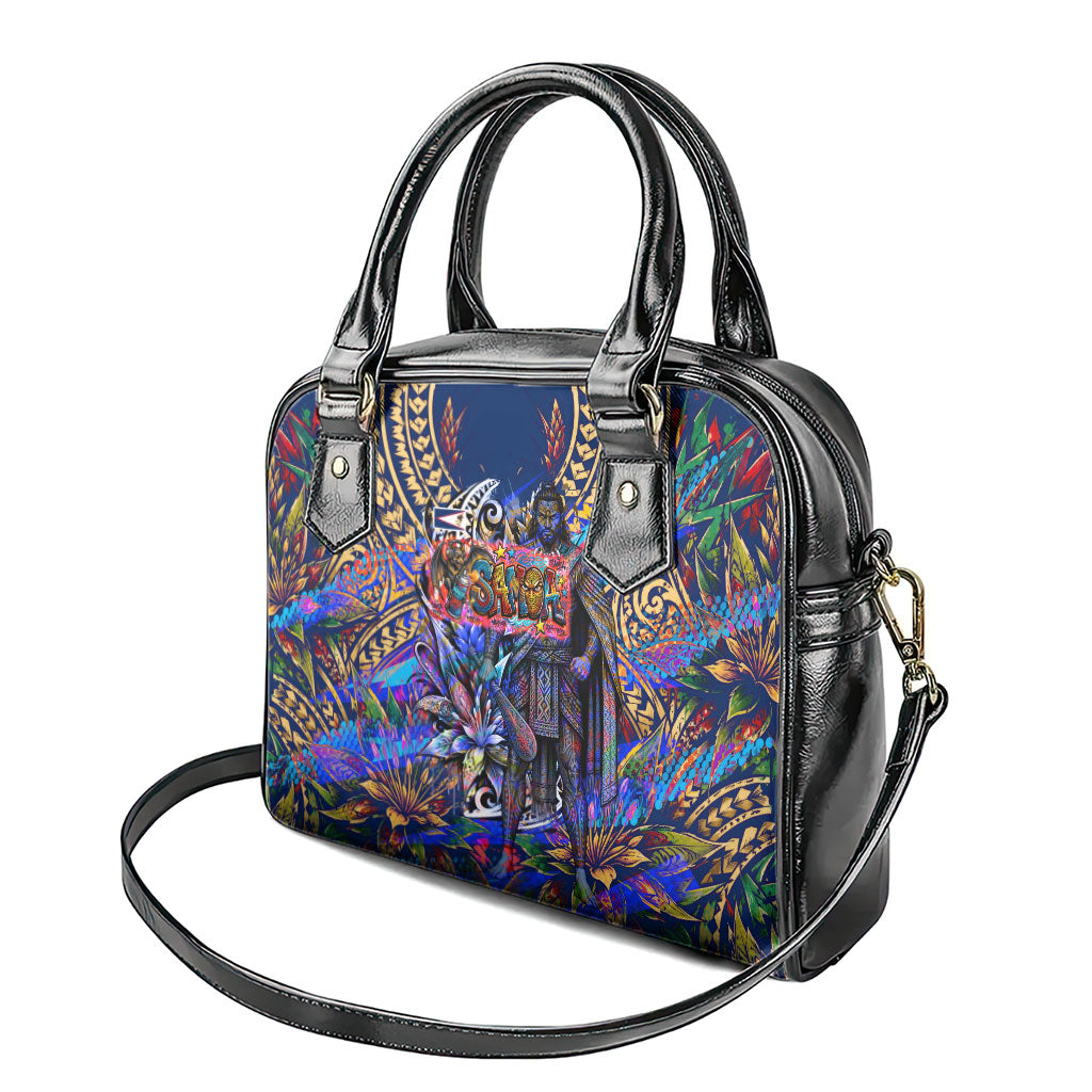 American Samoa Warrior Shoulder Handbag Polynesian Fruit Bat Talofa Urban Graffiti Street Art TS04 - Polynesian Pride