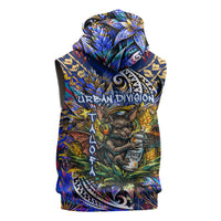 American Samoa Warrior Sleeveless Hoodie Polynesian Fruit Bat Talofa Urban Graffiti Street Art TS04 - Polynesian Pride