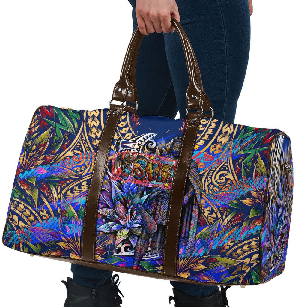 American Samoa Warrior Travel Bag Polynesian Fruit Bat Talofa Urban Graffiti Street Art TS04 - Polynesian Pride