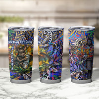 American Samoa Warrior Tumbler Cup Polynesian Fruit Bat Talofa Urban Graffiti Street Art TS04 - Polynesian Pride
