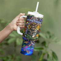 American Samoa Warrior Tumbler With Handle Polynesian Fruit Bat Talofa Urban Graffiti Street Art TS04 - Polynesian Pride
