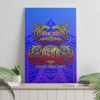 Personalized Polynesian 60th Birthday Canvas Wall Art Polynesian Tribal Art Vintage Ocean Pattern TS04 - Polynesian Pride