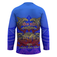Personalized Polynesian 60th Birthday Hockey Jersey Polynesian Tribal Art Vintage Ocean Pattern TS04 - Polynesian Pride