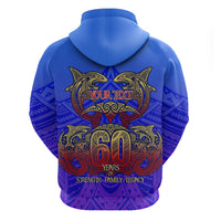 Personalized Polynesian 60th Birthday Hoodie Polynesian Tribal Art Vintage Ocean Pattern TS04 - Polynesian Pride
