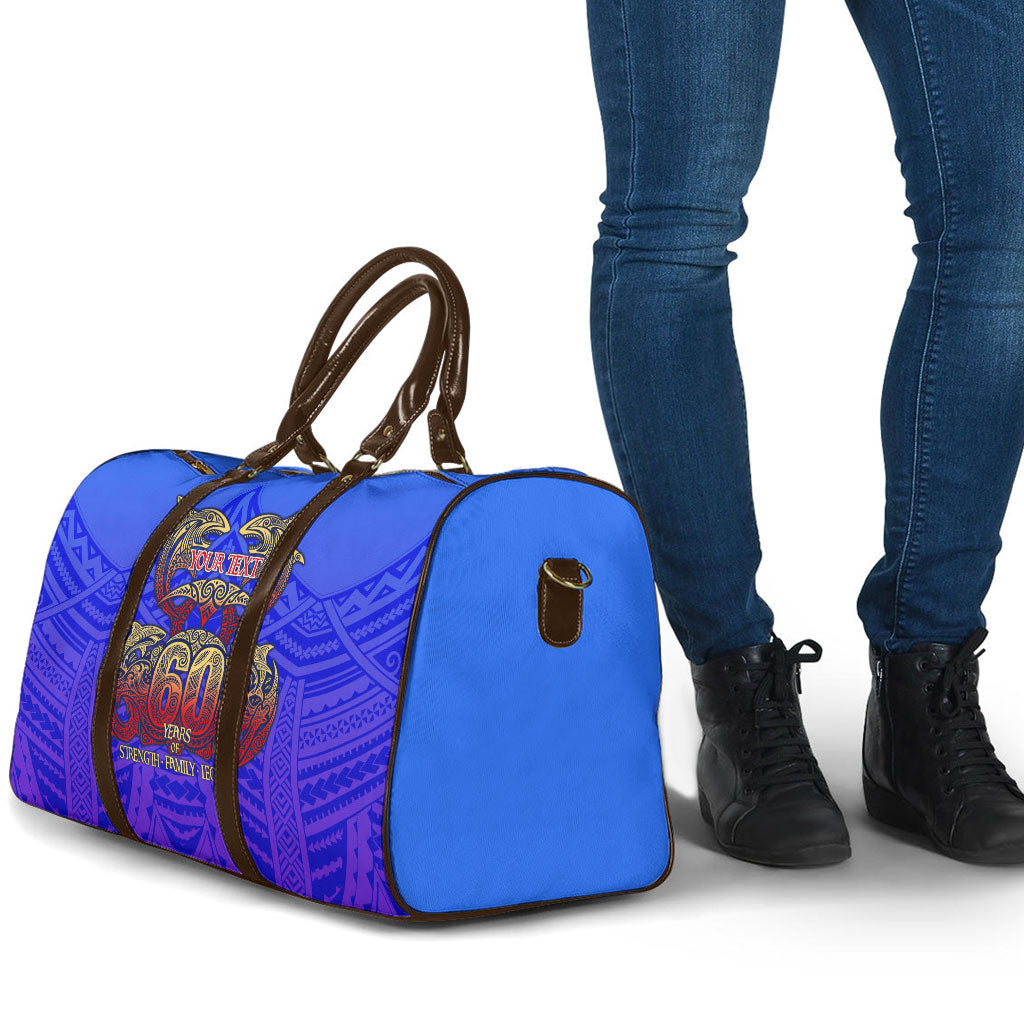 Personalized Polynesian 60th Birthday Travel Bag Polynesian Tribal Art Vintage Ocean Pattern TS04 - Polynesian Pride