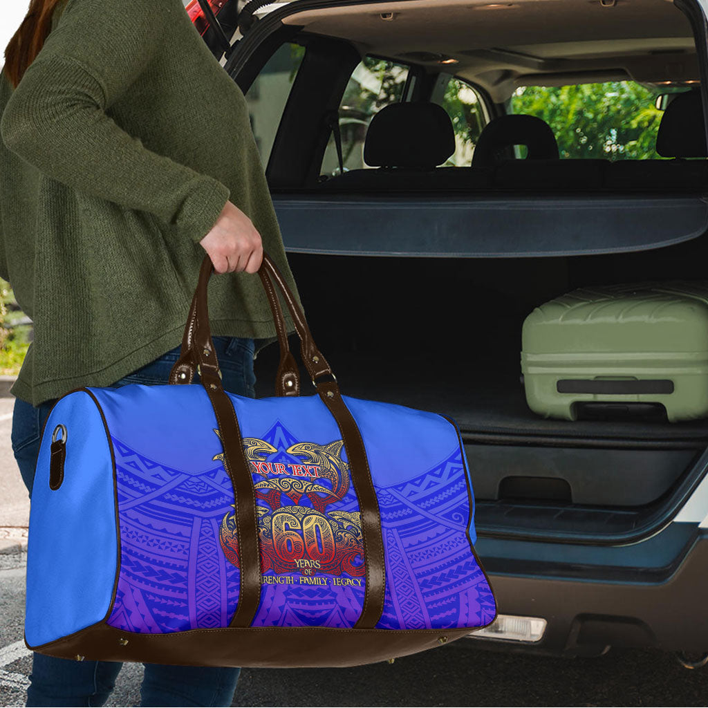 Personalized Polynesian 60th Birthday Travel Bag Polynesian Tribal Art Vintage Ocean Pattern TS04 - Polynesian Pride