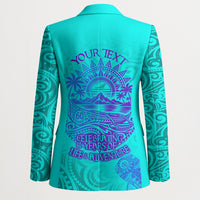 Personalized Polynesian 60th Birthday Island Life Since 1966 Blazer Vibrant Tribal Tattoo Ocean Sunset Pattern TS04 - Polynesian Pride