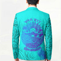 Personalized Polynesian 60th Birthday Island Life Since 1966 Blazer Vibrant Tribal Tattoo Ocean Sunset Pattern TS04 - Polynesian Pride
