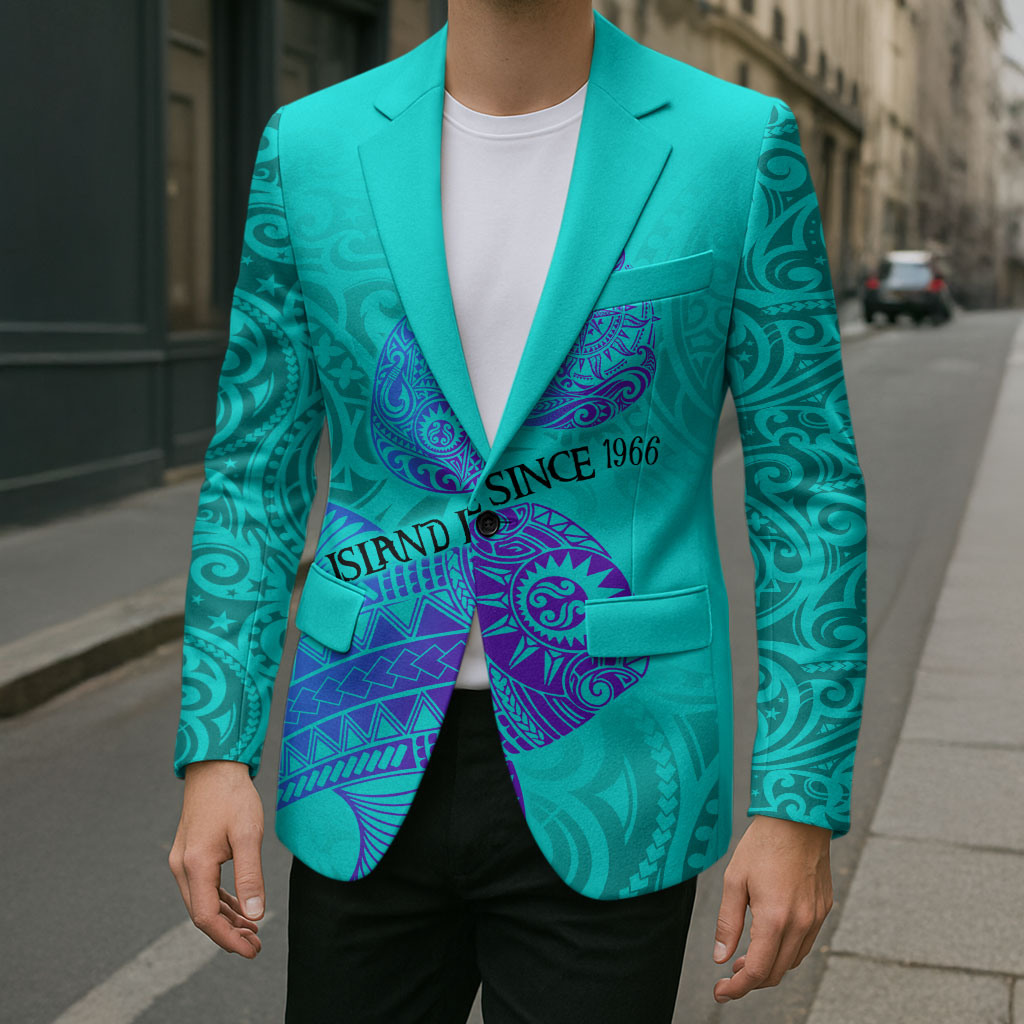 Personalized Polynesian 60th Birthday Island Life Since 1966 Blazer Vibrant Tribal Tattoo Ocean Sunset Pattern TS04 - Polynesian Pride