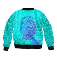 Personalized Polynesian 60th Birthday Island Life Since 1966 Bomber Jacket Vibrant Tribal Tattoo Ocean Sunset Pattern TS04 - Polynesian Pride