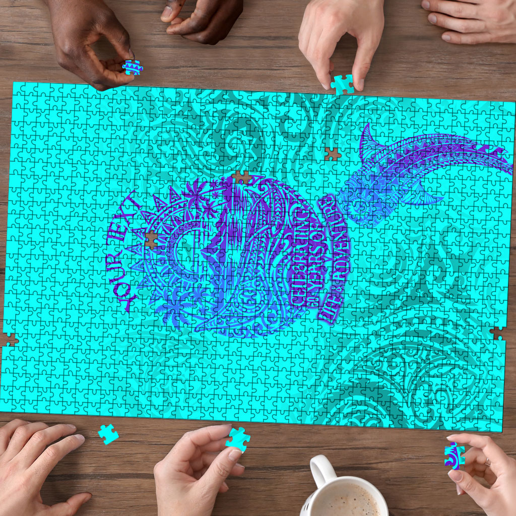 Personalized Polynesian 60th Birthday Island Life Since 1966 Puzzle Vibrant Tribal Tattoo Ocean Sunset Pattern TS04 - Polynesian Pride