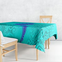 Personalized Polynesian 60th Birthday Island Life Since 1966 Tablecloth Vibrant Tribal Tattoo Ocean Sunset Pattern TS04 - Polynesian Pride
