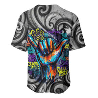 Chur Bro Shaka Sign Baseball Jersey New Zealand Koru Colorful Graffiti Splash TS04 - Polynesian Pride