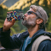Chur Bro Shaka Sign 4 in 1 Can Cooler Tumbler New Zealand Koru Colorful Graffiti Splash TS04 - Polynesian Pride