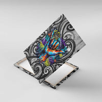 Chur Bro Shaka Sign Canvas Wall Art New Zealand Koru Colorful Graffiti Splash TS04 With Frame Multicolor - Polynesian Pride