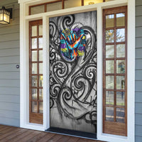 Chur Bro Shaka Sign Door Cover New Zealand Koru Colorful Graffiti Splash