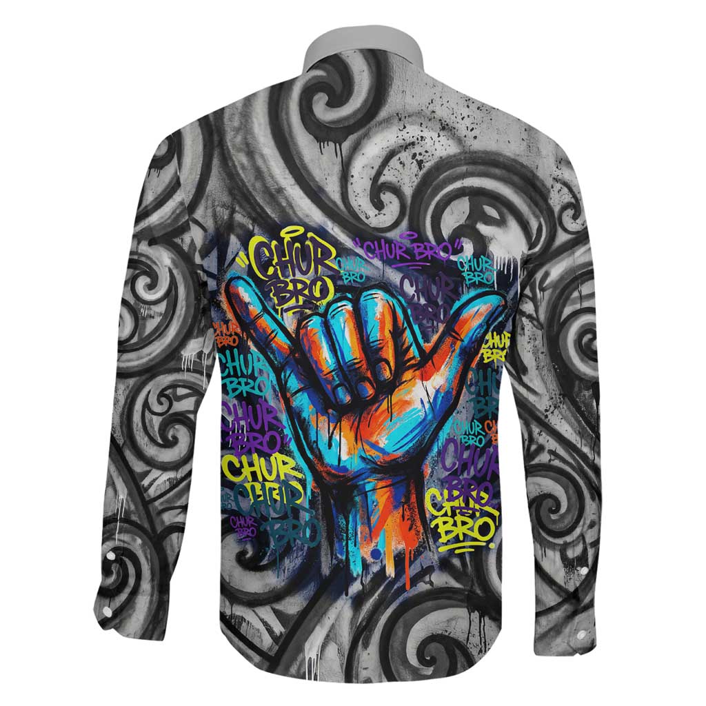 Chur Bro Shaka Sign Family Matching Tank Maxi Dress and Hawaiian Shirt New Zealand Koru Colorful Graffiti Splash TS04 - Polynesian Pride