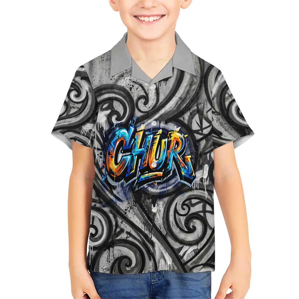 Chur Bro Shaka Sign Hawaiian Shirt New Zealand Koru Colorful Graffiti Splash