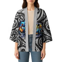 Chur Bro Shaka Sign Kimono New Zealand Koru Colorful Graffiti Splash